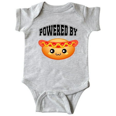 

Inktastic Hot Dog Powered By Hotdogs Gift Baby Boy or Baby Girl Bodysuit