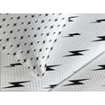 thumbnail image 4 of Ambesonne Modern Quilted Bedspread Set 3 Pcs, Thunderbolt Zig Zag, King Size, Black White, 4 of 5