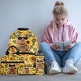 thumbnail image 2 of Garronmavis Kids Backpack Set, 4-Piece Set Includes Backpack, Lunch Bag, Pencil Case, Water Bottle Holder, for Girls Daily School Use, Adjustable Shoulder Straps 17inch School Bag Sunflower Capybara, 2 of 6