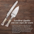 thumbnail image 4 of Homi Styles Wedding Cake Knife and Server Set | Plastic Faux Ivory Pearl filled Handles & Premium 420 Stainless Steel Blades | Cake Cutting Set for Wedding Cake, Birthdays, Anniversaries, Parties, 4 of 4