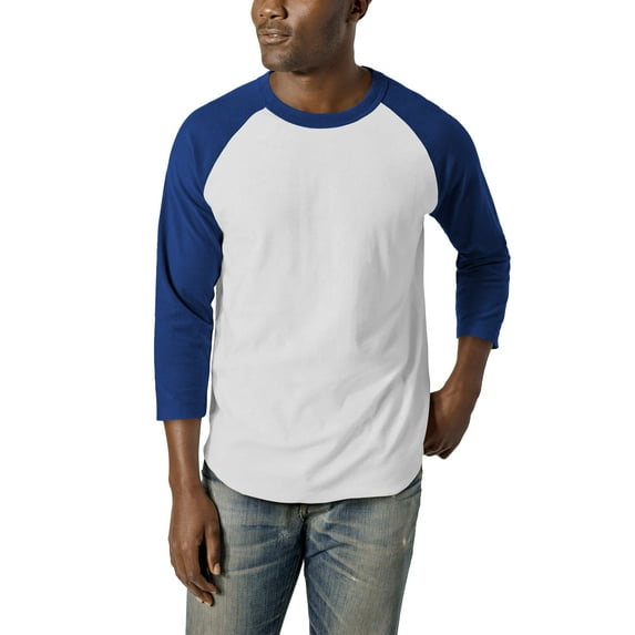 Ma Croix Mens Dual Blend Baseball Raglan 3/4 Sleeve Jersey T Shirt