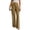 Camel, variant on Women's High Waisted Wide Leg Suit Pants Loose Straight Business Casual Trousers Copper M