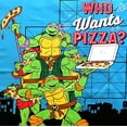 thumbnail image 2 of 1 Panel - Teenage Mutant Ninja Turtle Pizza Cotton Fabric Panel - Michelangelo Leonardo Donatello & Raphael (Great for Quilting, Sewing, Craft Projects, Wall Hangings, and More) 36" X 44", 2 of 3
