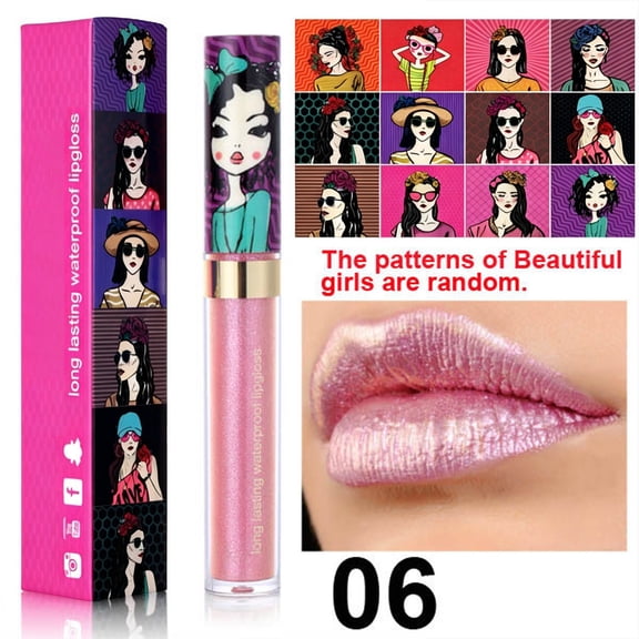 Kokovifyves Pearlescent Metallic Finish Lip Gloss, Lip Gloss for Daily Makeup Lip Product 3.5ml