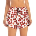 thumbnail image 2 of Salouo Tomato Print Women's 2 in 1 Running Shorts Double-Layer Shorts Athletic Workout Gym Yoga Shorts Running Shorts for Women-Large, 2 of 7