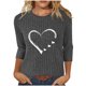thumbnail image 1 of HongQid 3/4 Length Sleeve Womens Dressy Casual Tops Round Neck Tunic Shirts Summer Spring Fall Clothes, 1 of 5
