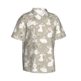 thumbnail image 2 of Fotbe Rabbit And Flower Hawaiian Shirt for Men Unisex Summer Beach Casual Short Sleeve Cotton Linen Button Down Shirts-X-Large, 2 of 9