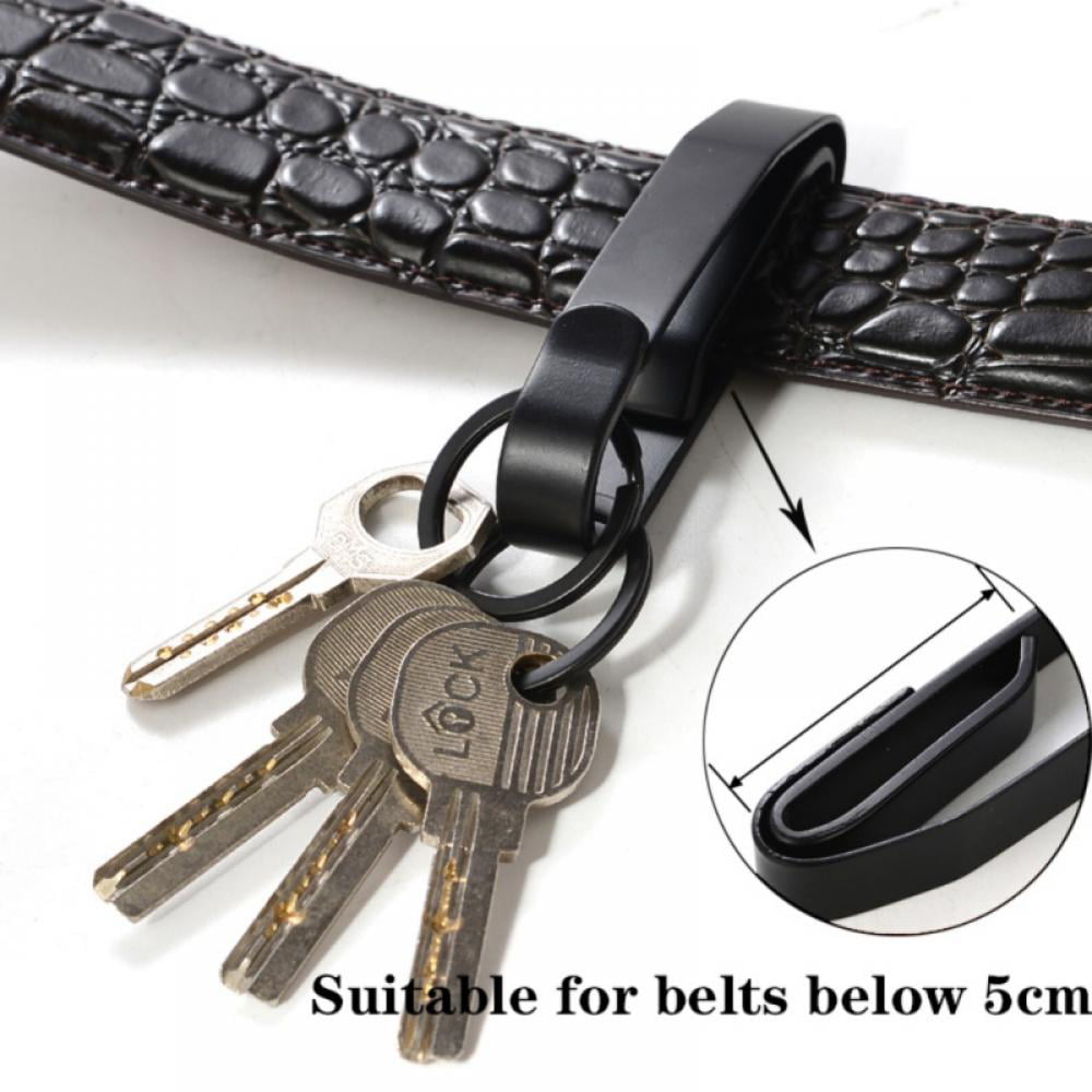 Outdoor EDC Tool Waist Belt Clip Buckle Hanging Extreme Duty Key Ring Holder by Oclot Anti-Lost Stainless Steel Detachable Keychain