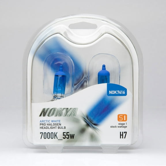 Nokya H7 Arctic White Stage 1 7000K Pro Halogen Headlight / Fog Light Car Light Bulb Replacement One Pair NOK7416