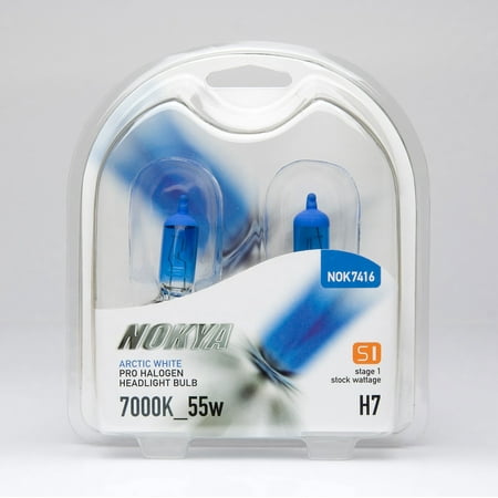 Halogen Replacement Fog Light Bulb - Nokya H7 Arctic White Stage 1 7000K Pro Halogen Headlight / Fog Light Car Light Bulb Replacement One Pair NOK7416