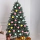 thumbnail image 4 of Bolas decorativas navideñas, 16 bolas navideñas de terciopelo, bolas flocadas para árbol de Navidad, bolas de plástico, adornos colgantes decorativos de Navidad, decoración para árbol de Navidad de 2,, 4 of 6