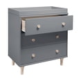thumbnail image 3 of Lolly 3 Drawer Dresser Changer with  Removable Changing Tray - Grey/Washed Natural, 3 of 6