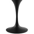 thumbnail image 3 of Contemporary Modern Urban Designer Kitchen Room Square Dining Table, Wood Metal Steel, Black White, 3 of 3