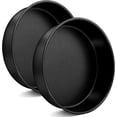 thumbnail image 1 of Cake Pan Set of 2, P&P CHEF 9.5 Inch Nonstick Round Baking Pans for Birthday Weeding Christmas Layer Cake, Stainless Steel Core & 2-Inch Side, Oven & Pot Safe, Healthy & Sturdy & Easy to Clean, 1 of 7