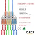 thumbnail image 3 of DIANN 10 conectores de palanca para cables 28-12 AWG, empalme rápido, 3 of 5