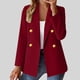 thumbnail image 1 of TaTaai Women's Casual Suit Coat Long Sleeve Lapel Collar Button Front Patch Pockets Solid Color Blazer Slim Fit Lightweight Spring Summer Daily Office Wear Gift, 1 of 5
