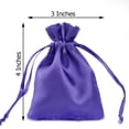thumbnail image 3 of BalsaCircle 12 Pieces 3" x 4" Purple Satin Favor Bags Party Favors Candy Gift Small Bags, 3 of 5