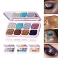 thumbnail image 4 of Highlighter Powder Diamond Shimmer Face Highlighter Eyeshadow Palette Multi-Use Luminous Holographic Glow Buildable Pigment 19.5g, 4 of 8