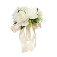 thumbnail image 2 of CaiYueKe Wedding Bouquets for Bride - Realistic Silk Flowers Artificial Roses, 9.4 Inch Bridesmaid Bouquet for Ceremony, Church, Anniversary, and Home Decoration, 2 of 7