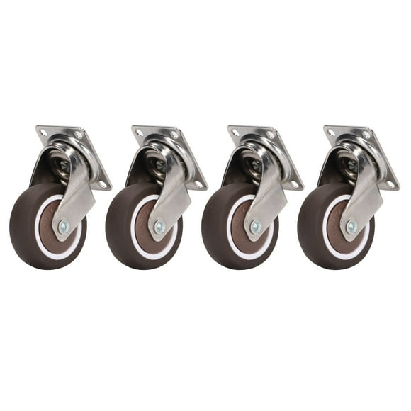 Ruedas industriales NikouMX 4 piezas Ruedas de placa de servicio pesado 5 cm 2 pulgadas