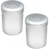 TrueCraftware- Set of 2 Aluminum 10 oz. Dredge Shaker without Handle- Seasonings Spice Shakers With Holes and Lids Ideal for Salt Spice Sugar Flour Perfect for Home Kitchen