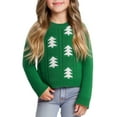 thumbnail image 2 of Actgleam Girls Christmas Sweater Winter Pullover Long Sleeve Ugly Christmas Sweaters,Green,9-10Years, 2 of 6