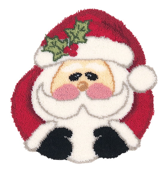 Mary Maxim Santa Shaped Latch Hook Rug Kit - Walmart.com