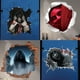 thumbnail image 1 of 4 pegatinas de pared rotas en 3D de mujer diablo para Halloween, pegatinas de pared de mujer aterradora en 3D para Halloween, viento roto, 1 of 5