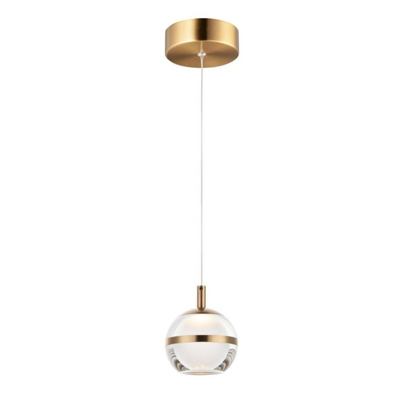 ET2 Lighting E24591-93NAB Swank LED 1Light Pendant - Natural Aged Brass