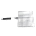 thumbnail image 1 of Cesta Para Parrilla, Cesta Plegable Reutilizable Para Asar A La Parrilla, De Haya, Acero Inoxidable, Fácil De Agarrar Para Filetes Y Mariscos, 1 of 7
