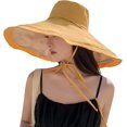 thumbnail image 2 of YooGuoGuo Super Wide Brim Women Sun Hat Cotton Floppy Packable Reversible Wired Edge Hats UV Protection Summer Beach Travel Garden, 2 of 7
