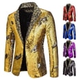 thumbnail image 1 of Traje pequeño de lentejuelas de dos colores de primavera, traje de escenario, traje de DJ cantante de discoteca para hombre, 1 of 5