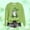A190 Green, variant on St. Patrick's Day Hoodie for Women Graphic Gnome Shamrock Print Crewneck Long Sleeve Soft Warm Fleece Lining Festive Holiday Gift Pullover