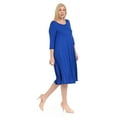 thumbnail image 3 of Pastel by Vivienne Women's A-Line Trapeze Midi Dress Plus Size Royal Blue XXX-Large, 3 of 4