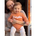 thumbnail image 5 of Cjfdfy Newborn Baby Boy Girl Halloween Outfit  Pumpkin Waffle Knit Romper Letters Embroidery Long Sleeve Jumpsuit Infant Halloween Sweater Romper Fall Winter Clothes, 5 of 9