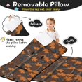 thumbnail image 3 of Camo and Deer Brown Pattern Teens Toddler Nap Mat with Pillow, Sleeping Mat Bag for Preschool Daycare 59"x22", 3 of 6