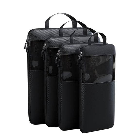 4Pcs Luggage Organizers Portable Travel Compression Bag Compression Packing Cubes Set for Backpacks and Suitcases