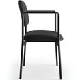 thumbnail image 2 of basyx VL616 Series Stacking Guest Chair with Arms, Black Fabric, 2 of 4