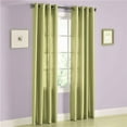 thumbnail image 3 of 2 panel faux silk solid curtain drapes with grommet 108" total width by 108" Long window sheer panels for any bedroom or patio door non blackout semisheer panels MIRA sage, 3 of 4