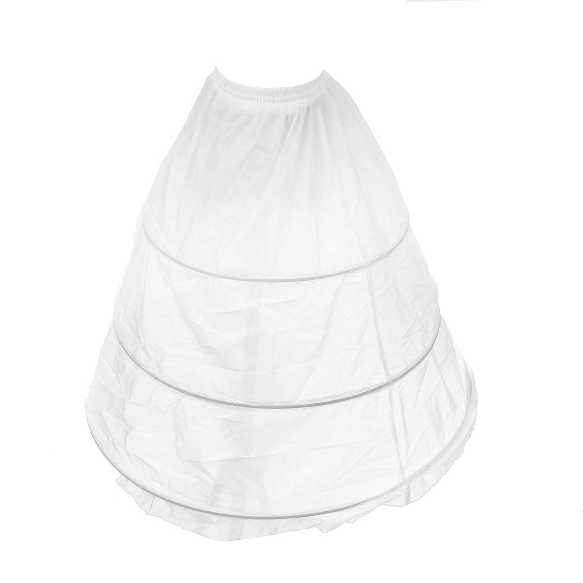 Kid 1-Hoop 2 Tiers Flower Girl Dress Crinoline Petticoat Slip Underskirt  #001 