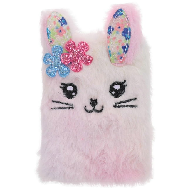 Fluffy Writing Book Cartoon Plush Cover Note Book Portable Girl Notebook Girl Supply