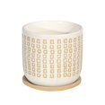 thumbnail image 1 of Sagebrook Home en Céramique 6 "Planteur W / Soucoupe, Sable, 1 of 1