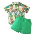 thumbnail image 2 of Esho Toddler Boys Cartoon Animal Print Shirt + Shorts Kids Summer Beach Outfit Set 6M-4T, 2 of 6