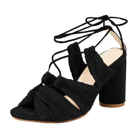 

Gzea Trendy Sandals For Women 2024 Women s European And American Foreign Trade Sexy Summer Hollow Ankle Strap Fish Mouth Sandals Summer Sandals Black 41
