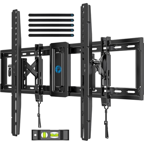 Pipishell Support Mural pour Téléviseur Homologué UL pour Téléviseurs de 42&ndash;90 Pouces jusqu'à 132 Lb, Support TV à Inclinaison Avancée avec Inclinaison Complète de 15&deg;, Rallonge de Bras de 6 Pouces, Glissière