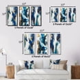 thumbnail image 4 of Designart "Abstract Transcendence Blue and Gold IV" Abstract Painting Framed Wall Art Set Of 3 - Gold Modern Frame Gallery Set For Office Decor, 4 of 6