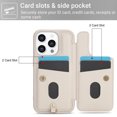 thumbnail image 3 of Tianyeda Wallet Case for iPhone 16 Pro 6.3'', Card Holder, RFID Blocking, PU Leather , Kickstand, Protective Shockproof Cover White, 3 of 5