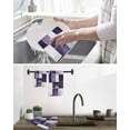 thumbnail image 6 of Purple Geometric Kitchen Dish Towels for Drying Dishes Set of 4, Vintage Oil Painting Contemporary Waffle Weave Microfiber Terry Hand Tea Bathroom Towels Quick Dry & Absorbent Towel 15.7x23.6, 6 of 7