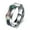 Silver, variant on 8mm Width Tungsten Carbide Abalone Seashell Band Ring Size 7-15