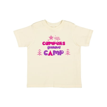 

Inktastic Campers Gonna Camp Stars Trees - Pink Purple Gift Toddler Boy or Toddler Girl T-Shirt